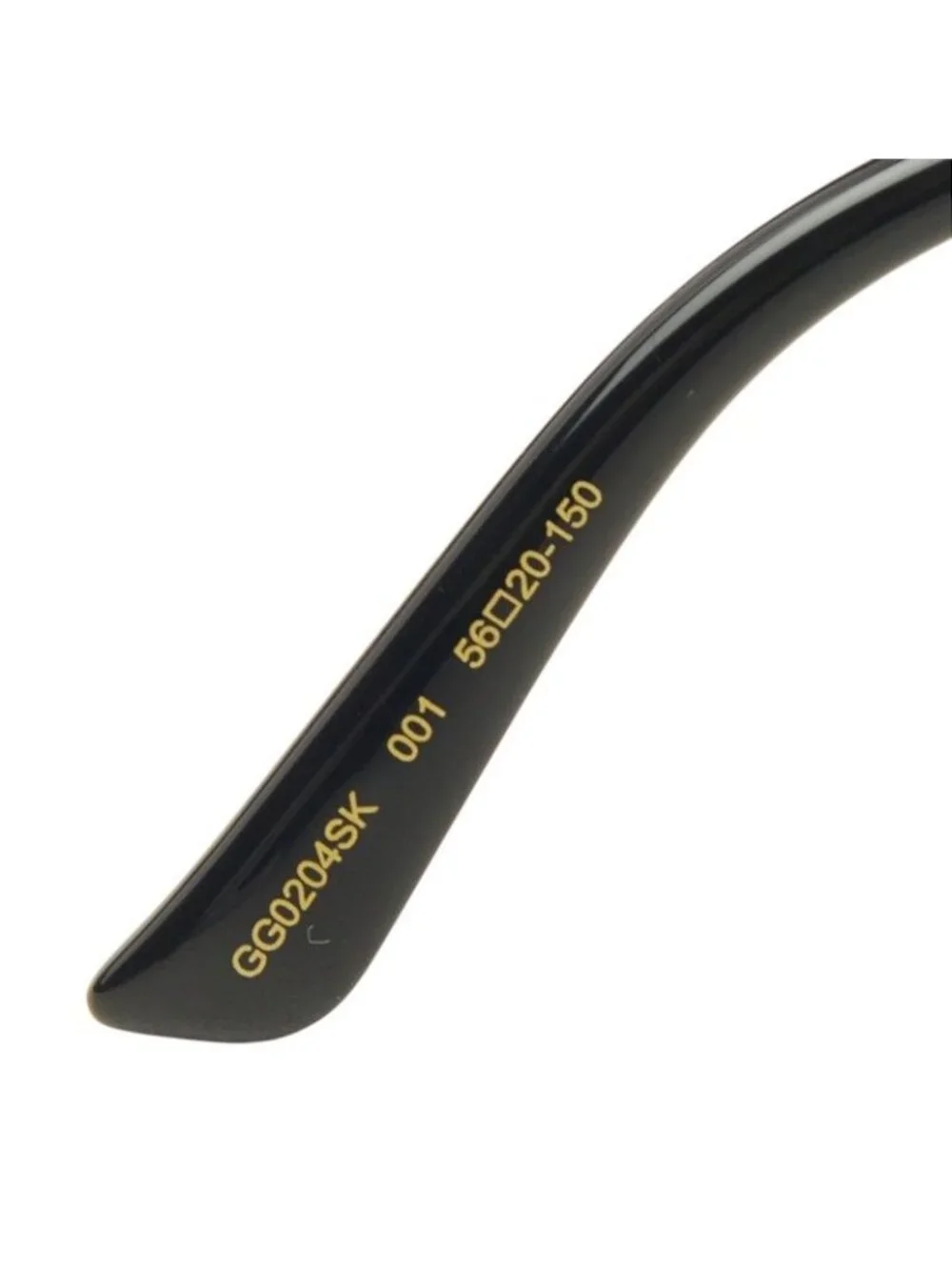 Gucci Interlocking Sunglasses Black Gold Acetate Eyewear